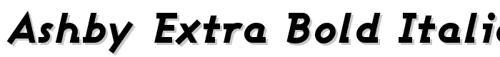 Ashby Extra Bold Italic font
